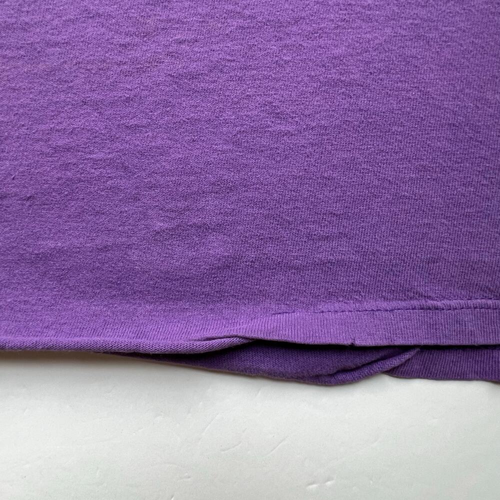 Vintage Champion USA Made Spellout Purple Script T Shirt Single Stitch Tee 80s - Picture 10 of 16